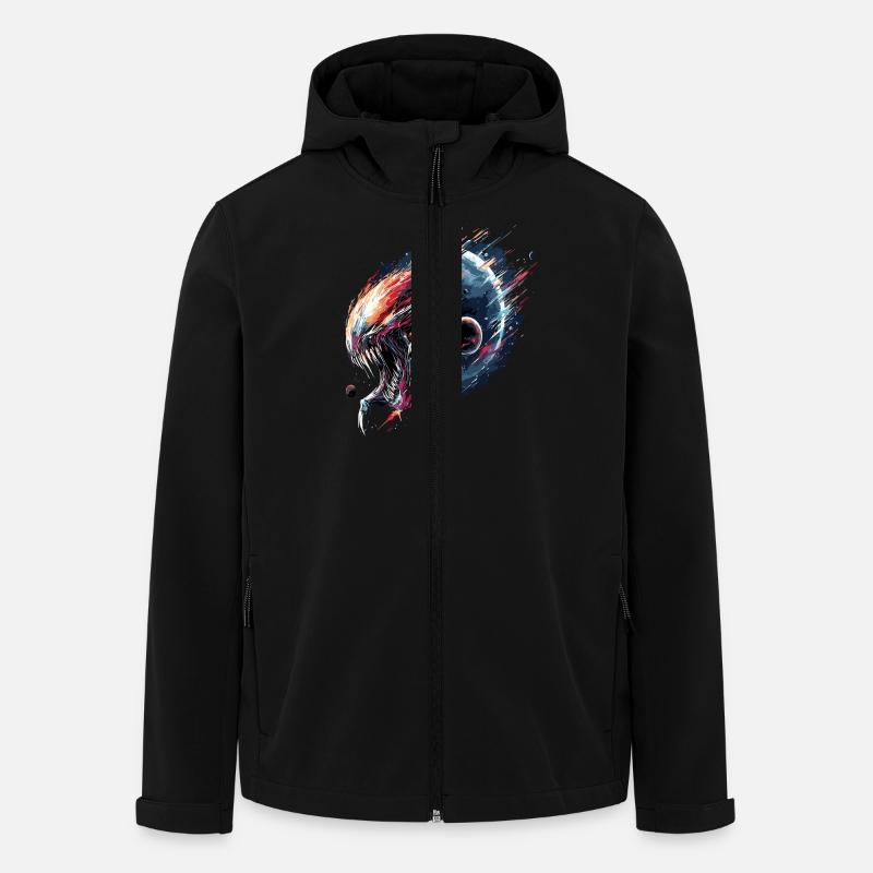 Alien Creature Planet Sci-Fi - Men’s Recycled Softshell Jacket by Stanley/Stella - black