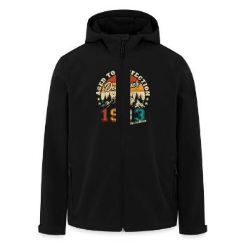 Décembre 1983 Vintage Anniversaire Rétro Cadeau - Veste softshell homme en polyester recyclé Stanley/Stella - noir - Devant - AI Model Male 185 light (185cm)