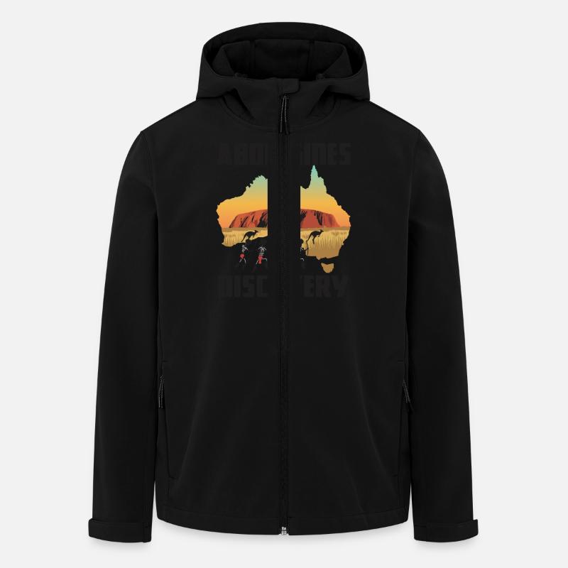 Aboriginal Discovery - Men’s Recycled Softshell Jacket by Stanley/Stella - black