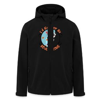 Ich würde lieber bouldern - Recycelte Männer Softshell-Jacke von Stanley/Stella - Schwarz - Vorne - AI Model Male 185 light (185cm)