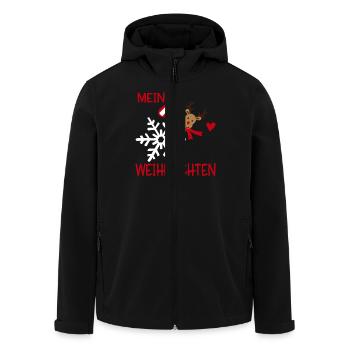 Mein erstes Weihnachten - Recycelte Männer Softshell-Jacke von Stanley/Stella - Schwarz - Vorne - AI Model Male 185 light (185cm)
