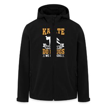 Le karaté, où l’on ne se drogue pas, on fait des Katas - Veste softshell homme en polyester recyclé Stanley/Stella - noir - Devant - AI Model Male 185 light (185cm)