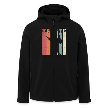 Karaté - Veste softshell homme en polyester recyclé Stanley/Stella - noir - Devant - AI Model Male 185 light (185cm)