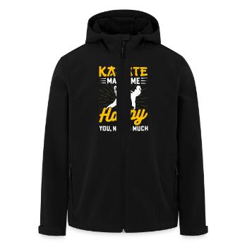 Karate macht mich glücklich, du nicht so sehr - Recycelte Männer Softshell-Jacke von Stanley/Stella - Schwarz - Vorne - AI Model Male 185 light (185cm)