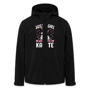 Juste une fille qui aime le karaté - Veste softshell homme en polyester recyclé Stanley/Stella - noir - Devant - AI Model Male 185 light (185cm)