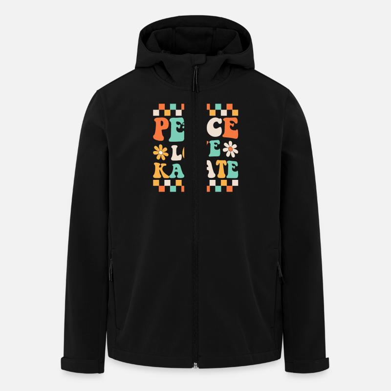 Frieden, Liebe, Karate - Recycelte Männer Softshell-Jacke von Stanley/Stella - Schwarz