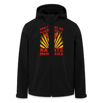 Ne me forcez pas à utiliser ma voix de maman karaté - Veste softshell homme en polyester recyclé Stanley/Stella - noir - Devant - AI Model Male 185 light (185cm)