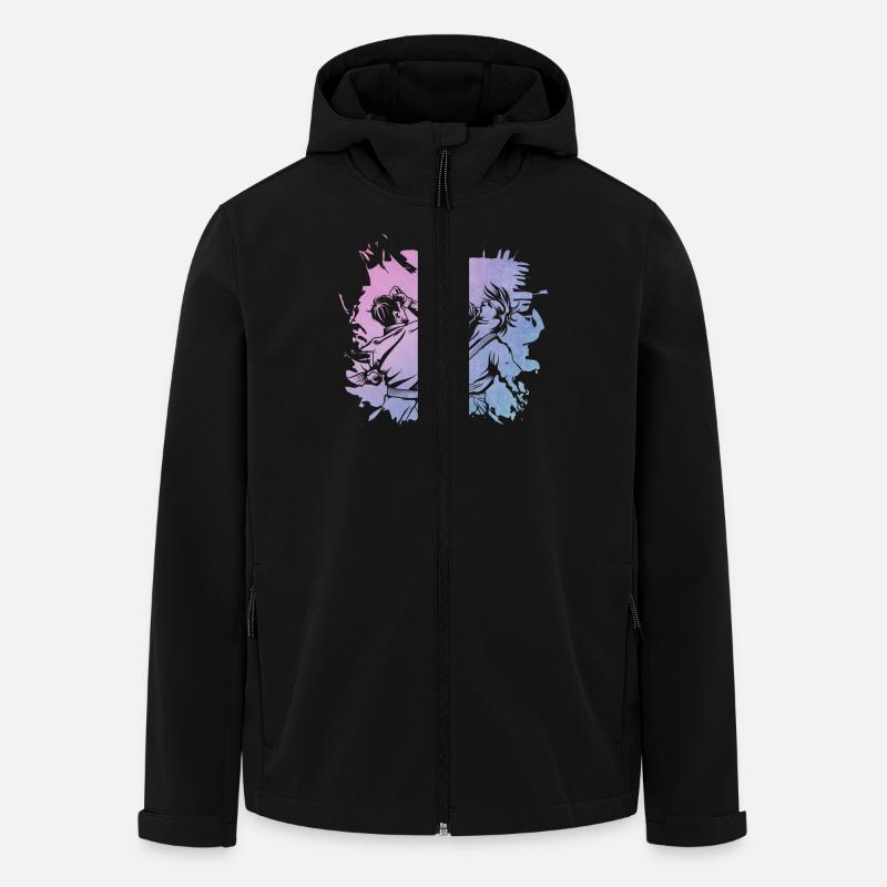 Karaté - Veste softshell homme en polyester recyclé Stanley/Stella - noir