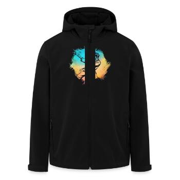 Karate - Recycelte Männer Softshell-Jacke von Stanley/Stella - Schwarz - Vorne - AI Model Male 185 light (185cm)