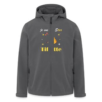 I'm the tiflette star - Men’s Recycled Softshell Jacket by Stanley/Stella - anthracite - Front - AI Model Male 185 light (185cm)
