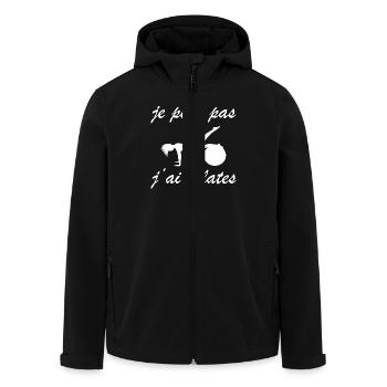 je peux pas j'ai pilates - Veste softshell homme en polyester recyclé Stanley/Stella - noir - Devant - AI Model Male 185 light (185cm)