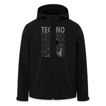 techno girl - Recycelte Männer Softshell-Jacke von Stanley/Stella - Schwarz - Vorne - AI Model Male 185 light (185cm)