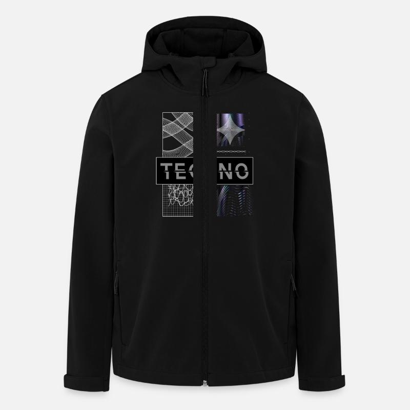TECHNO VIBES – Dark Space Edition - Recycelte Männer Softshell-Jacke von Stanley/Stella - Schwarz