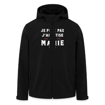 I can't I silly with granny humor gift - Men’s Recycled Softshell Jacket by Stanley/Stella - black - Front - AI Model Male 185 light (185cm)