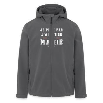 Ich kann nicht albern mit Oma Humor Geschenk - Recycelte Männer Softshell-Jacke von Stanley/Stella - Anthrazit - Vorne - AI Model Male 185 light (185cm)