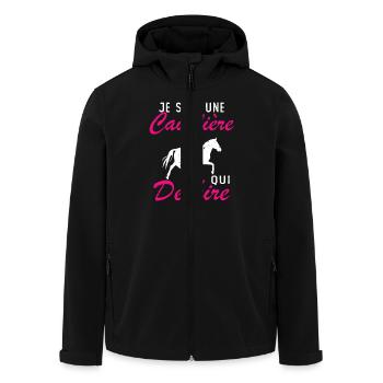 Ich bin ein Reiter, der Geschenke zerreißt - Recycelte Männer Softshell-Jacke von Stanley/Stella - Schwarz - Vorne - AI Model Male 185 light (185cm)