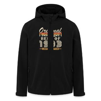 1993 Vintage Anniversaire Rétro Cadeau - Veste softshell homme en polyester recyclé Stanley/Stella - noir - Devant - AI Model Male 185 light (185cm)
