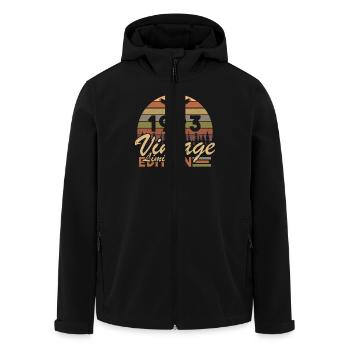 1993 Vintage Anniversaire Rétro Cadeau - Veste softshell homme en polyester recyclé Stanley/Stella - noir - Devant - AI Model Male 185 light (185cm)