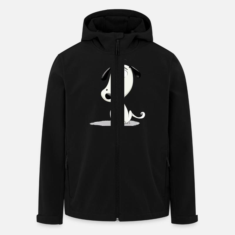 Okô, der skeptische Hund - Recycelte Männer Softshell-Jacke von Stanley/Stella - Schwarz