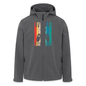 Niveau 17 - Veste softshell homme en polyester recyclé Stanley/Stella - charbon - Devant - AI Model Male 185 light (185cm)