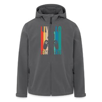 Stufe 41 - Recycelte Männer Softshell-Jacke von Stanley/Stella - Anthrazit - Vorne - AI Model Male 185 light (185cm)