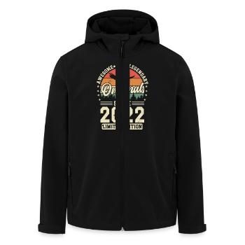 Vintage 2022 meilleur de 2022 - annif 3 ans - Veste softshell homme en polyester recyclé Stanley/Stella - noir - Devant - AI Model Male 185 light (185cm)