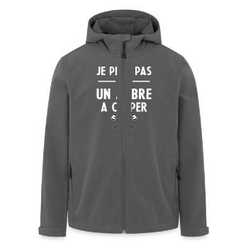 I can't I have a tree to cut gift - Men’s Recycled Softshell Jacket by Stanley/Stella - anthracite - Front - AI Model Male 185 light (185cm)