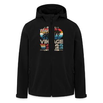 Vintage 2022 meilleur de 2022 - annif 3 ans - Veste softshell homme en polyester recyclé Stanley/Stella - noir - Devant - AI Model Male 185 light (185cm)