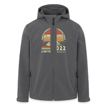 Vintage 2022 Best of 2022 - 3 Year Old Birthday - Men’s Recycled Softshell Jacket by Stanley/Stella - anthracite - Front - AI Model Male 185 light (185cm)