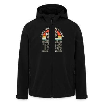 1988 Birthday 1988 Born in 1988 Birthday - Men’s Recycled Softshell Jacket by Stanley/Stella - black - Front - AI Model Male 185 light (185cm)