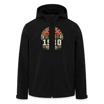 Le meilleur de 1980 - Veste softshell homme en polyester recyclé Stanley/Stella - noir - Devant - AI Model Male 185 light (185cm)