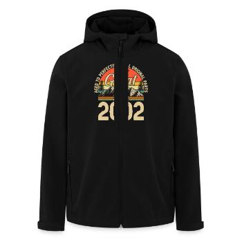 Jahrgang 2002 bis zur Perfektion gereift - Recycelte Männer Softshell-Jacke von Stanley/Stella - Schwarz - Vorne - AI Model Male 185 light (185cm)