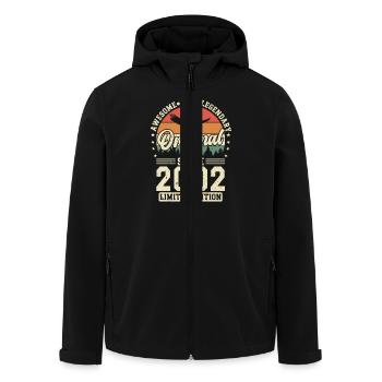 Jahrgang 2002 bis zur Perfektion gereift - Recycelte Männer Softshell-Jacke von Stanley/Stella - Schwarz - Vorne - AI Model Male 185 light (185cm)
