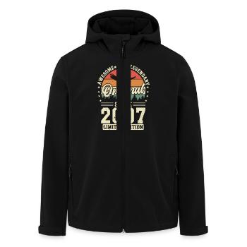 Original 18 Year Birthday 2007 Party Gift - Men’s Recycled Softshell Jacket by Stanley/Stella - black - Front - AI Model Male 185 light (185cm)
