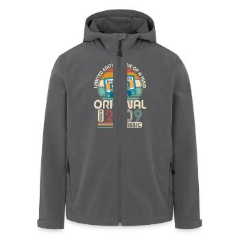 FABRIQUÉ EN 2009 - Veste softshell homme en polyester recyclé Stanley/Stella - charbon - Devant - AI Model Male 185 light (185cm)