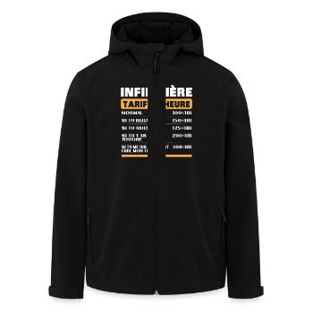 Nurse Rate By The Hour Gift Idea Humor - Men’s Recycled Softshell Jacket by Stanley/Stella - black - Front - AI Model Male 185 light (185cm)