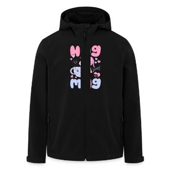Kuscheliger Kaffeebecher - Kleines Mädchen - Recycelte Männer Softshell-Jacke von Stanley/Stella - Schwarz - Vorne - AI Model Male 185 light (185cm)
