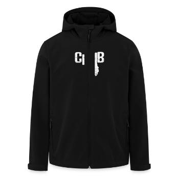Climb Bouldering - Men’s Recycled Softshell Jacket by Stanley/Stella - black - Front - AI Model Male 185 light (185cm)
