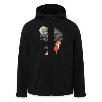 Winter Schnee Fuchs Wildnis Natur Waldtiere Füchse - Recycelte Männer Softshell-Jacke von Stanley/Stella - Schwarz - Vorne - AI Model Male 185 light (185cm)