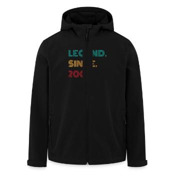 Légende depuis 2004 Cadeau D'anniversaire - Veste softshell homme en polyester recyclé Stanley/Stella - noir - Devant - AI Model Male 185 light (185cm)