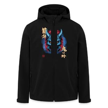 Yeti Blue Oni - Recycelte Männer Softshell-Jacke von Stanley/Stella - Schwarz - Vorne - AI Model Male 185 light (185cm)