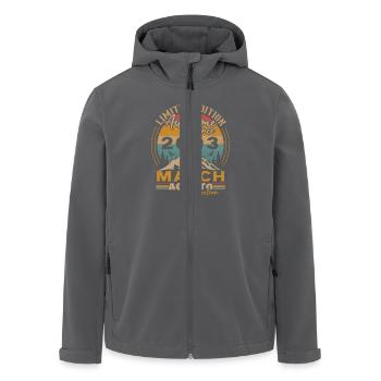 März 2003 Vintage Retro Geburtstagsgeschenk - Recycelte Männer Softshell-Jacke von Stanley/Stella - Anthrazit - Vorne - AI Model Male 185 light (185cm)