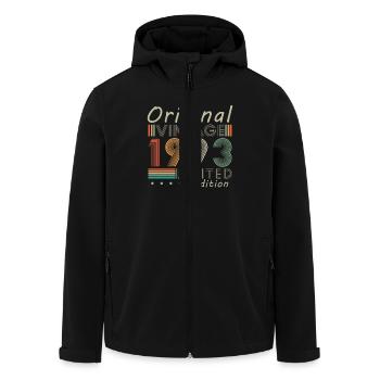 1993 Vintage Anniversaire Rétro Cadeau - Veste softshell homme en polyester recyclé Stanley/Stella - noir - Devant - AI Model Male 185 light (185cm)