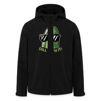 Dill With It Funny Cucumber Pickle - Men’s Recycled Softshell Jacket by Stanley/Stella - black - Front - AI Model Male 185 light (185cm)