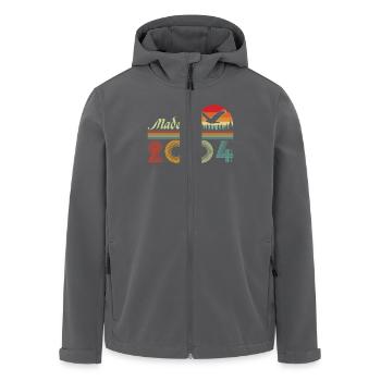2004 Vintage Retro Geburtstagsgeschenk - Recycelte Männer Softshell-Jacke von Stanley/Stella - Anthrazit - Vorne - AI Model Male 185 light (185cm)