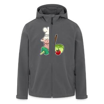 Schwein Gemüse Vegetarisch Koch Ferkel - Recycelte Männer Softshell-Jacke von Stanley/Stella - Anthrazit - Vorne - AI Model Male 185 light (185cm)