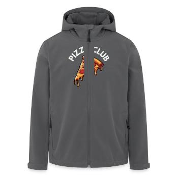 Pizza Club pizza au fromage drôle pour les amateurs de restauration rapide - Veste softshell homme en polyester recyclé Stanley/Stella - charbon - Devant - AI Model Male 185 light (185cm)