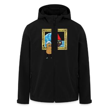 Erdnuss Seefahrer Seemann Segeln Boot Schiff - Recycelte Männer Softshell-Jacke von Stanley/Stella - Schwarz - Vorne - AI Model Male 185 light (185cm)
