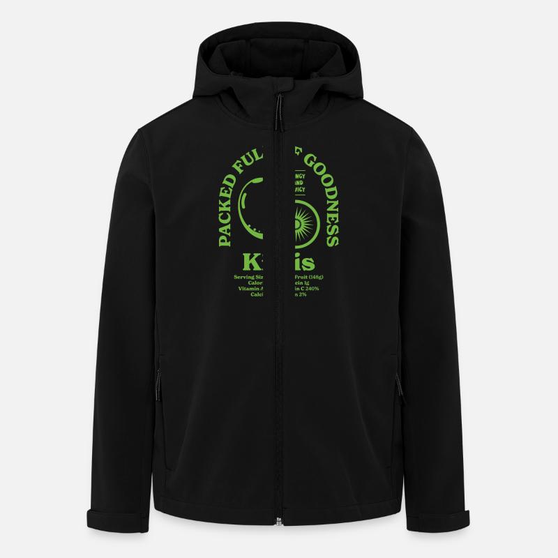 Kiwi Ernährung - Recycelte Männer Softshell-Jacke von Stanley/Stella - Schwarz