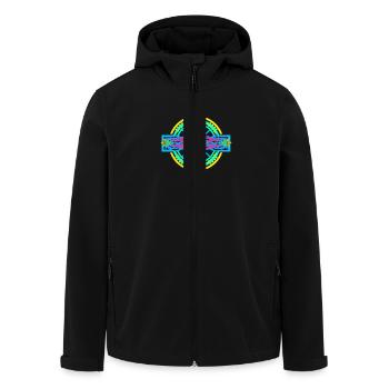 Jesus God Cross Crosses Crucifix - Men’s Recycled Softshell Jacket by Stanley/Stella - black - Front - AI Model Male 185 light (185cm)